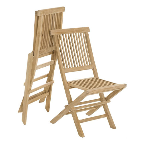 Ensemble de 2 chaises de jardin Java en teck - Fun