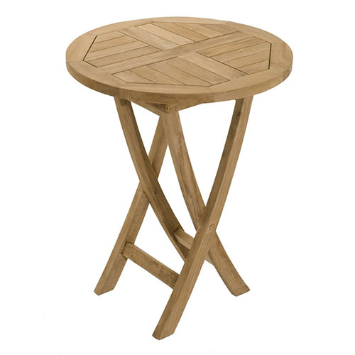 Table ronde pliante en teck 60 cm – Collection Fun