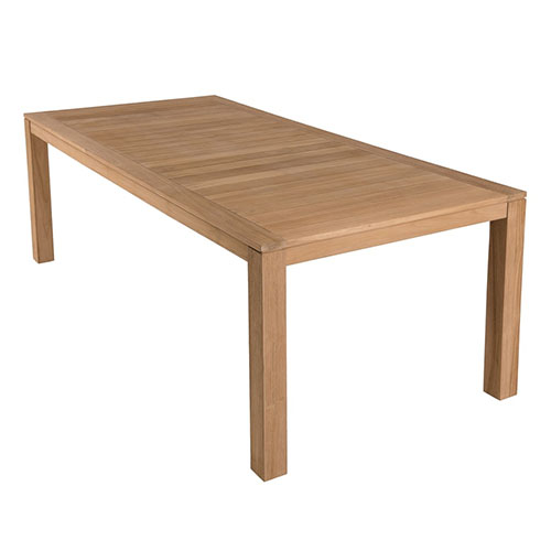 Table de jardin 6/8 personnes - Vieste 220 x 100 cm en bois teck - Cali