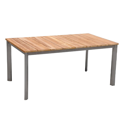 Table et 6 chaises de jardin en résine et teck - Collection Melbourne