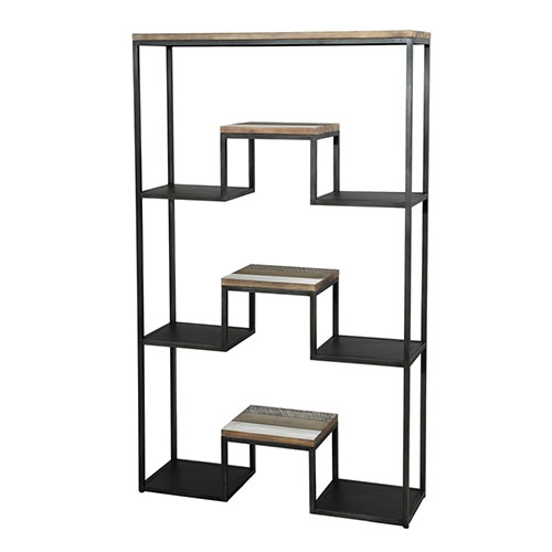 Etagère 100x170cm 3 niveaux en acacia et métal - Collection Mateo