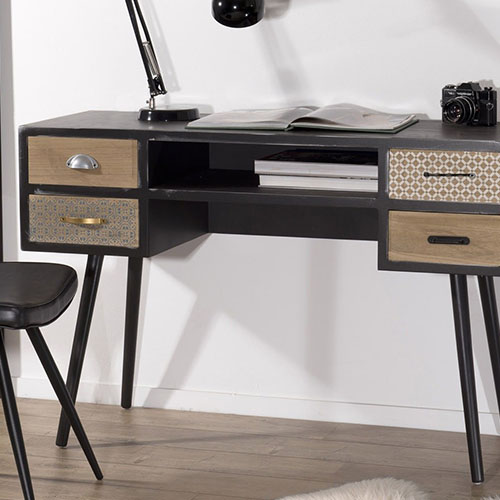 Bureau 4 tiroirs - Collection Leon