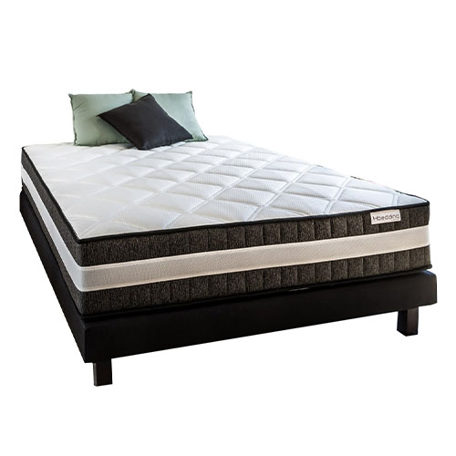 Ensemble matelas ressorts ensachés + sommier 160x200 Spring Luxe Hbedding - Mousse haute densité et ressorts ensachés