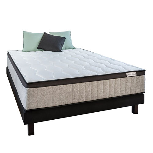 Ensemble matelas ressorts ensachés + sommier 160x200 Spring Memo Royal Hbedding - Mousse viscoélastique et ressorts ensachés