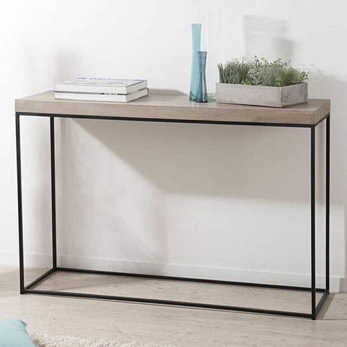 Ørjan - Console rectangle pieds droits métal