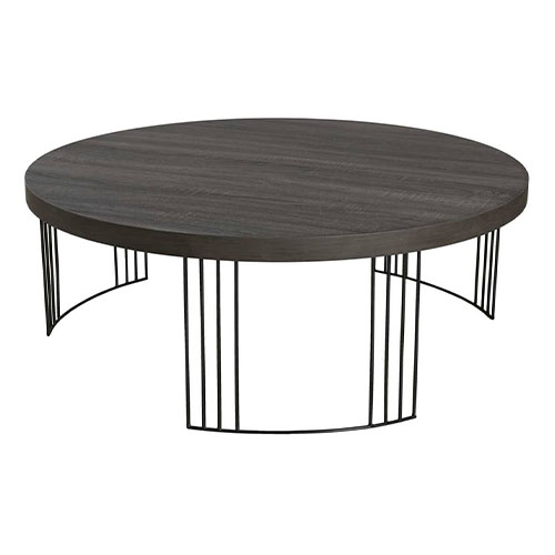 Table basse ronde 95 x 95 cm pieds métal - Ørjan