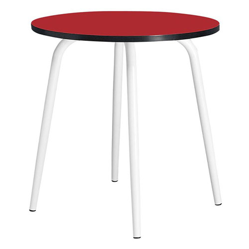 Table ronde rouge coquelicot - Leon