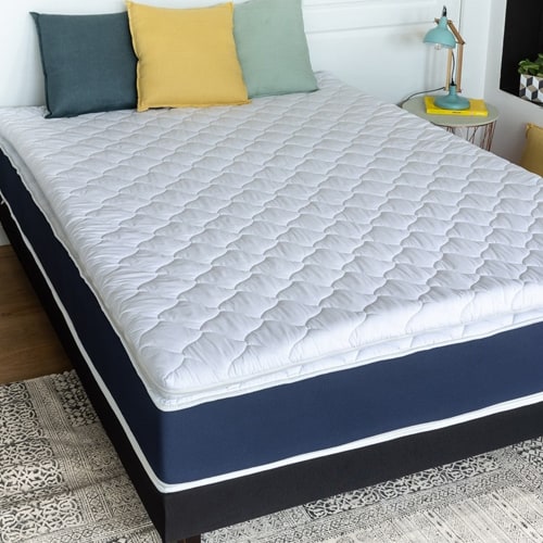 Sur-matelas déhoussable mémoire de forme 160x200 - Mousse haute densité - Memory  Plus - Homifab