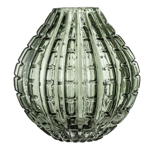 Vase allongé en verre vert - Bloomingville