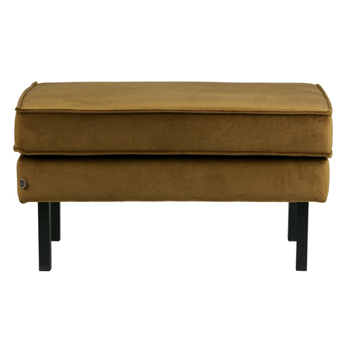 Petit banc en velours jaune miel - Rodeo