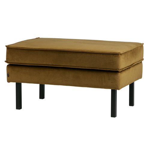 Petit banc en velours jaune miel - Rodeo