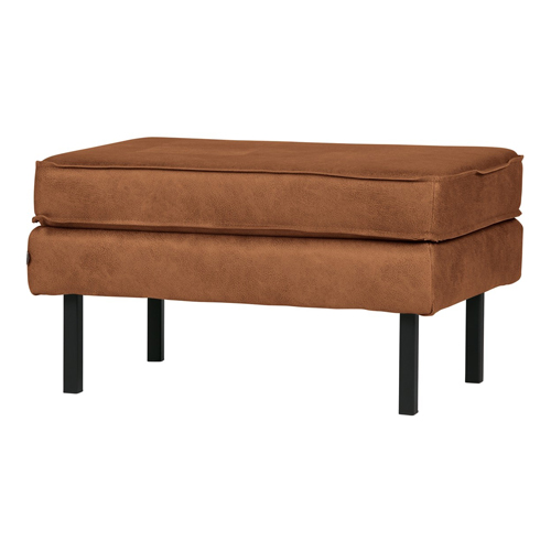 Petit banc en cuir cognac - Rodeo