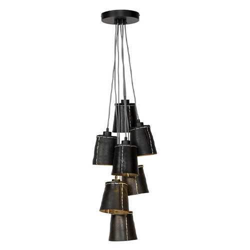 Suspension 7 abats jour noir S - Amazon