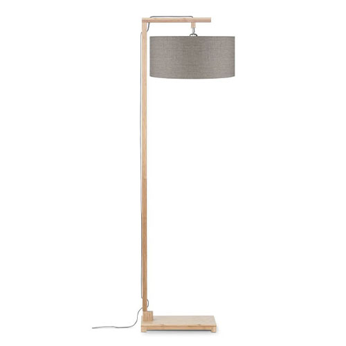 Lampadaire en bambou abat jour en lin foncé - Collection Himalaya - Good&Mojo