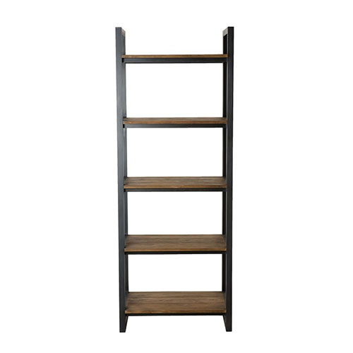 Etagère 5 niveaux en teck recyclé et métal - Athena