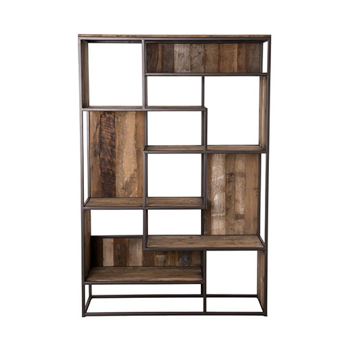Etagère 6 niveaux en teck recyclé acacia et métal - Collection Sixtine