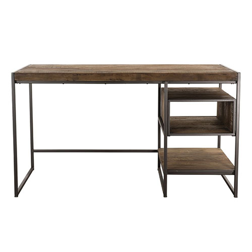 Bureau en teck recyclé acacia et métal - Athena