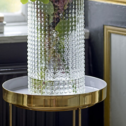 Table d'appoint ronde or et gris - Collection Sola - Bloomingville
