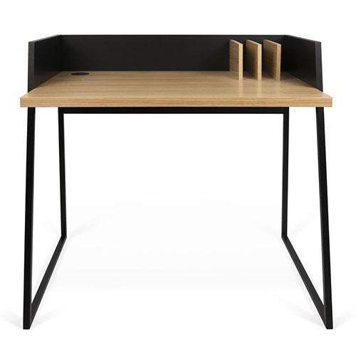Bureau noir et contreplaqué clair - Collection Volga - Temahome