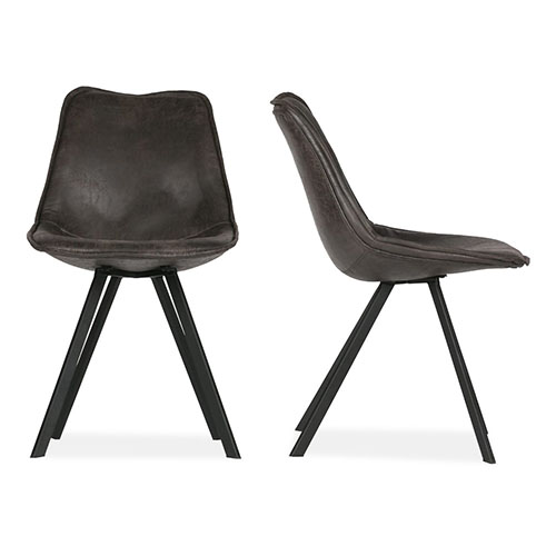Lot de deux chaises noir - Swen
