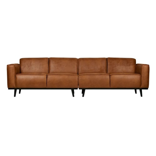 Canapé 280cm en eco cuir cognac - Statement