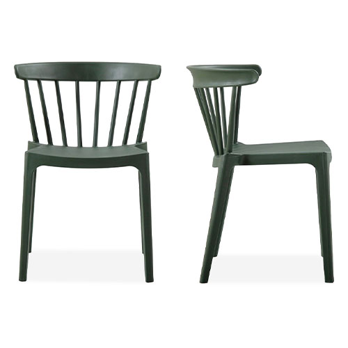 Chaise en plastique vert - Collection Bliss - Woood