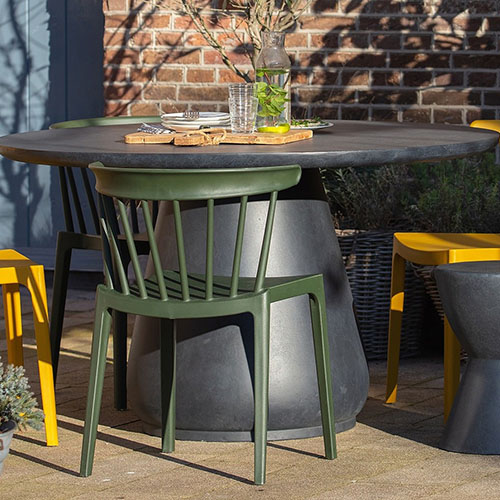 Chaise en plastique vert - Collection Bliss - Woood