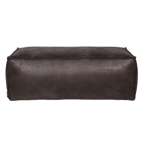 Pouf 43x120 en cuir noir - Rodeo