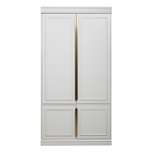 Armoire 44cm 2 portes en pin blanc - Collection Organize BePureHome