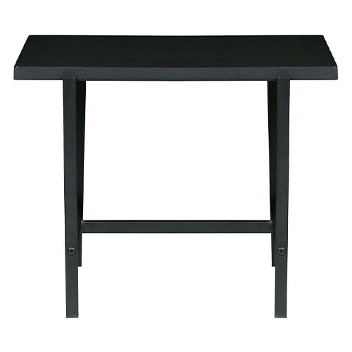 Table d'appoint plateau réversible noir piètement en métal - Collection Turn - Woood