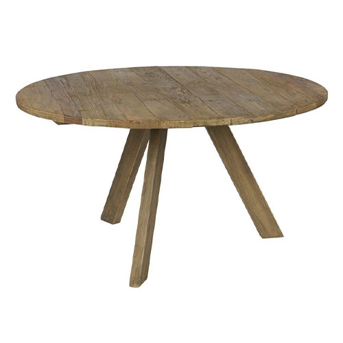 Table à manger ronde Ø140cm en bois d'orme - Collection Tondo - BePureHome