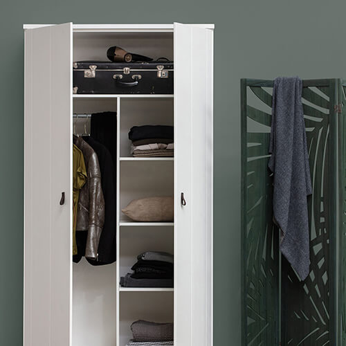 Armoire 2 portes en pin blanc - Ties