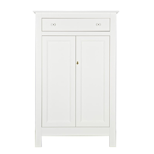 Petite armoire en pin massif blanc - Collection Eva - Woood