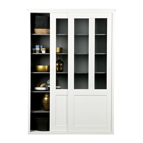 Armoire 2 portes en pin blanc - Collection Vince - Woood