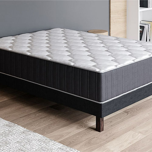 Ensemble matelas mémoire + sommier 90x190 - Mousse ergo, mousse HR 35kg et mousse effet mémoire de forme - Memo Prestige