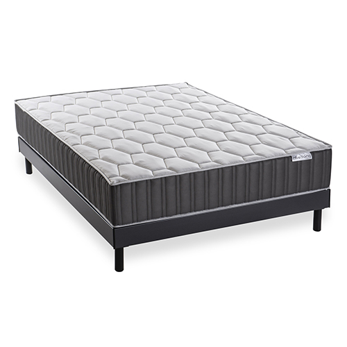 Ensemble matelas mémoire + sommier 180x200 Memo Prestige Hbedding - Mousse ergo, mousse HR 35kg et mousse effet mémoire de forme