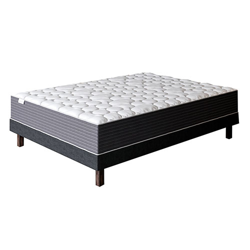 Ensemble matelas mémoire + sommier 90x190 - Mousse ergo, mousse HR 35kg et mousse effet mémoire de forme - Memo HR