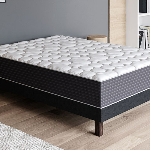 Ensemble matelas mémoire + sommier 160x200 Memo HR Hbedding - Mousse ergo, mousse HR 35kg et mousse effet mémoire de forme