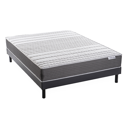 Ensemble matelas mémoire + sommier 90x190 Memo Supreme Hbedding - Mousse ergonomique et mousse effet mémoire de forme