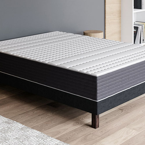 Ensemble matelas mémoire + sommier 90x190 - Mousse ergonomique et mousse effet mémoire de forme - Memo Supreme