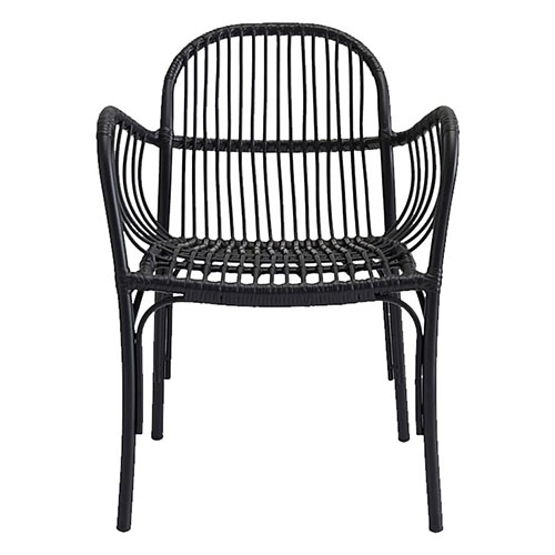 Lot de deux chaises de jardin noir - Collection Brea - House Doctor