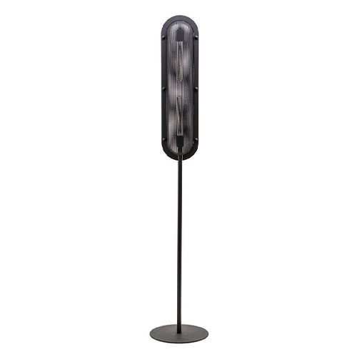 Lampadaire en métal noir - Collection Bernini