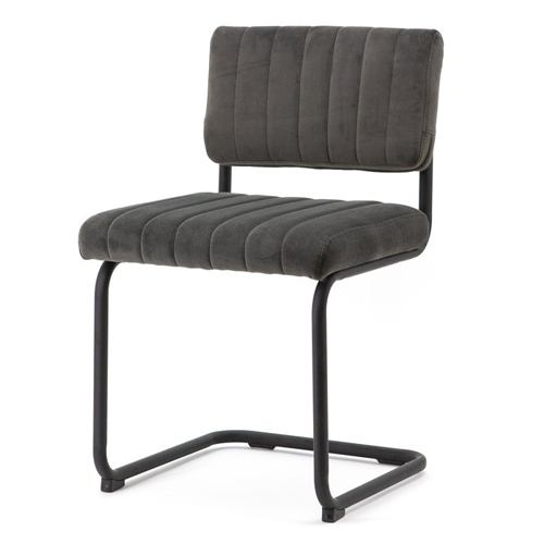 Lot de 2 chaises en velours gris - Collection Chair