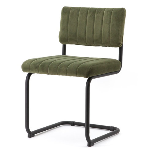 Lot de 2 chaises en velours vert - Collection Chair