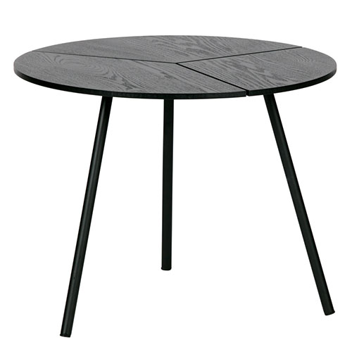 Table basse ø48 en bois et métal noir - Rodi
