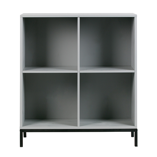 Meuble de rangement 4 niches en pin gris et métal - Vtwonen