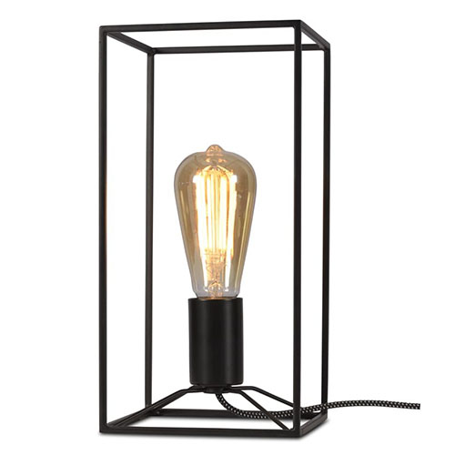 Lampe de table rectangle en métal noir - Collection Antwerp - It's About Romi
