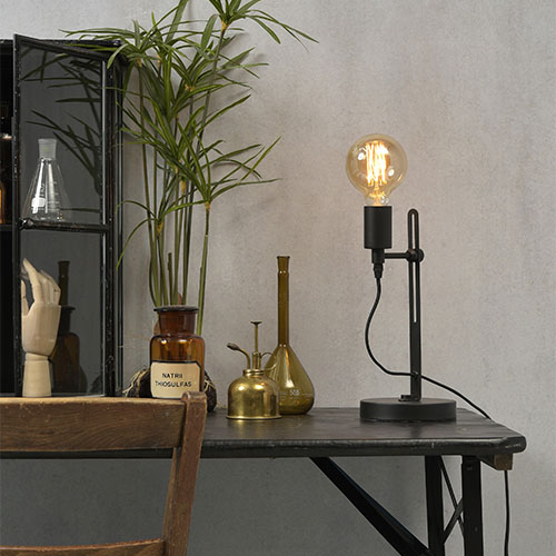 Lampe de table en métal noir - Seattle