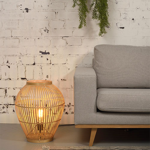 Lampe de sol en bambou naturel - Taille S - Collection Tuvalu - It's About Romi