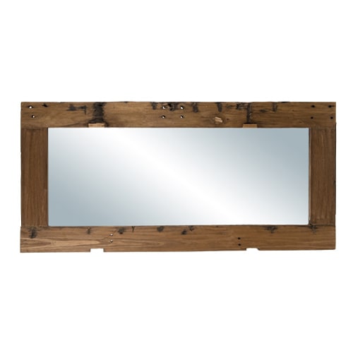 Miroir rectangulaire en bois recyclé - Nora